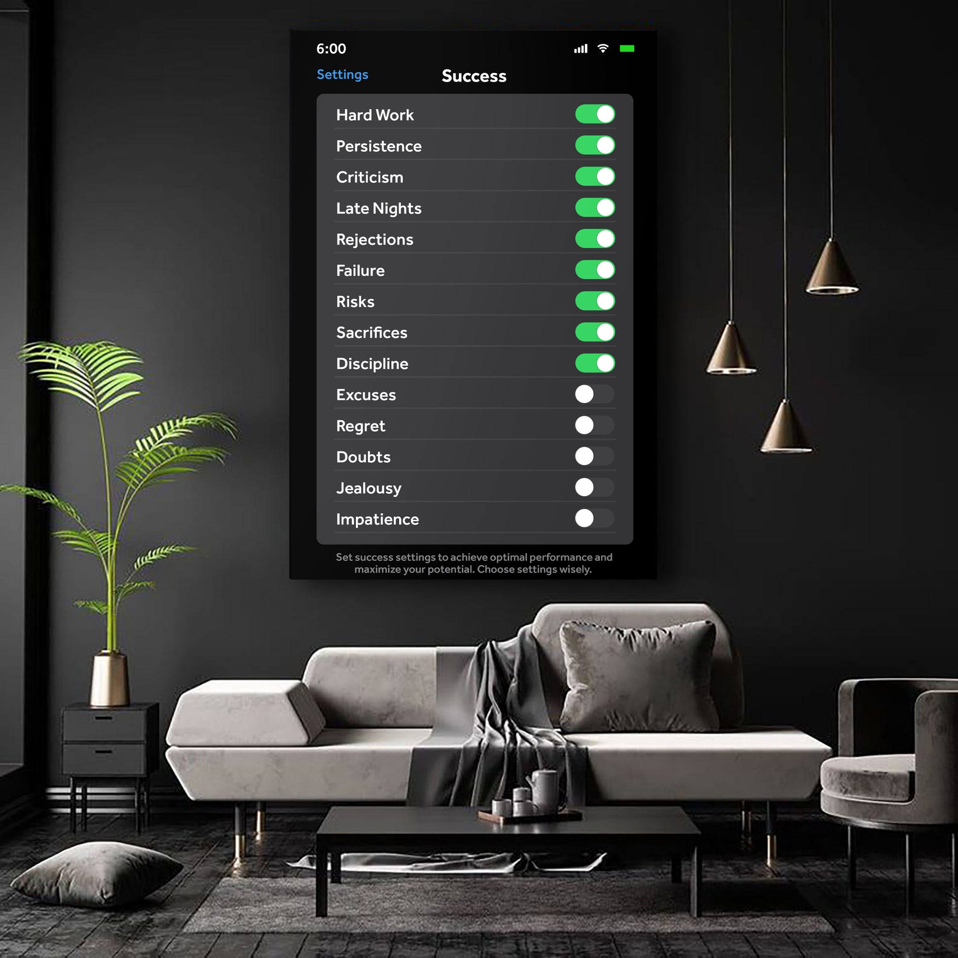 Setting For Success Wall Art