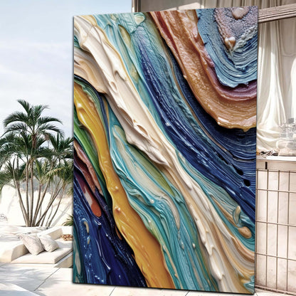 Ocean Waves Impasto Wall Art