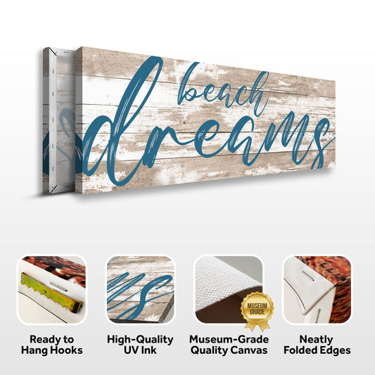 Beach Dreams Sign Specs - Image by Tailored Canvases