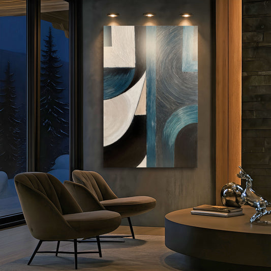 Midnight Current Abstract Wall Art