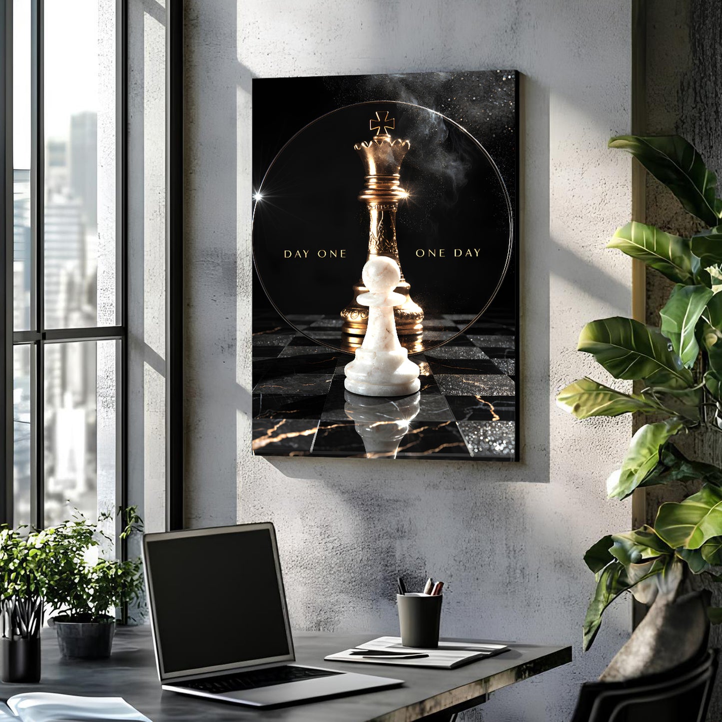 Day One, One Day Motivational Wall Sign