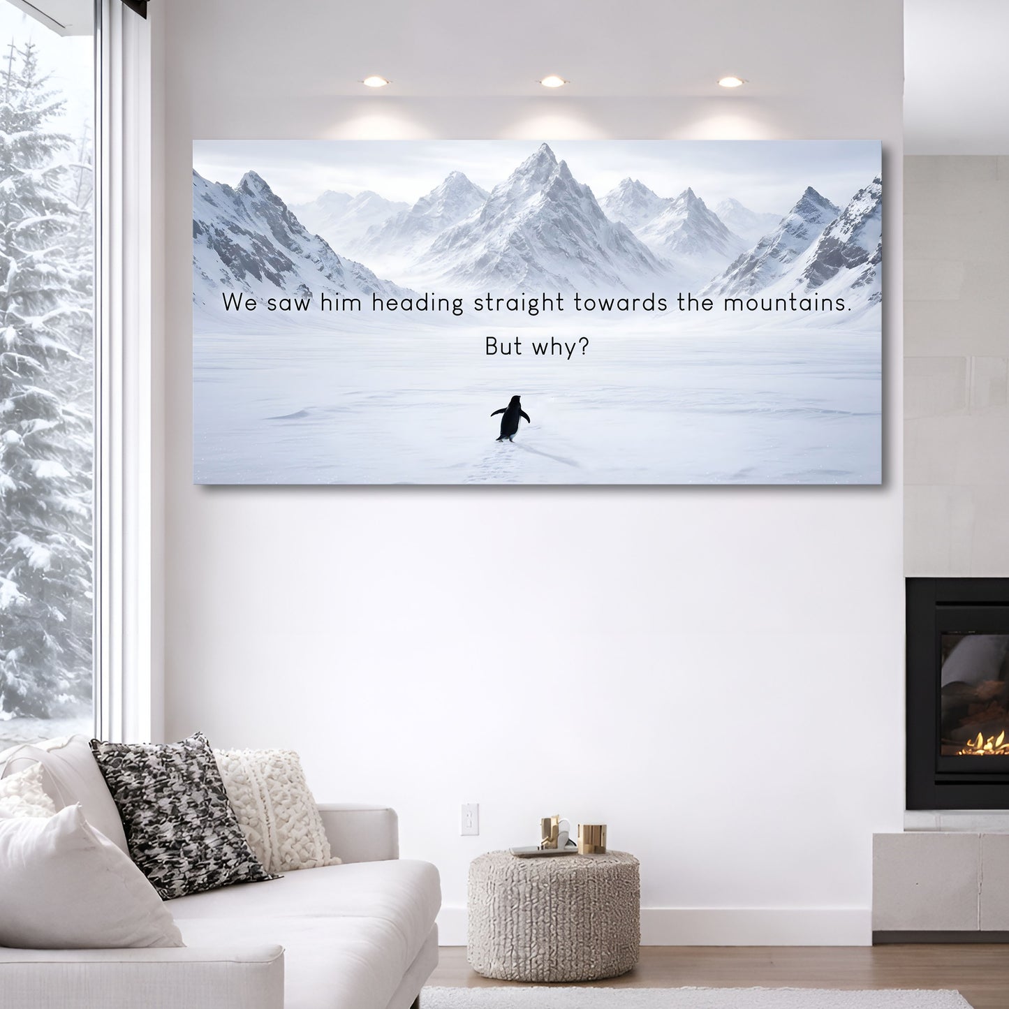 Heading Towards The Mountains Wall Sign