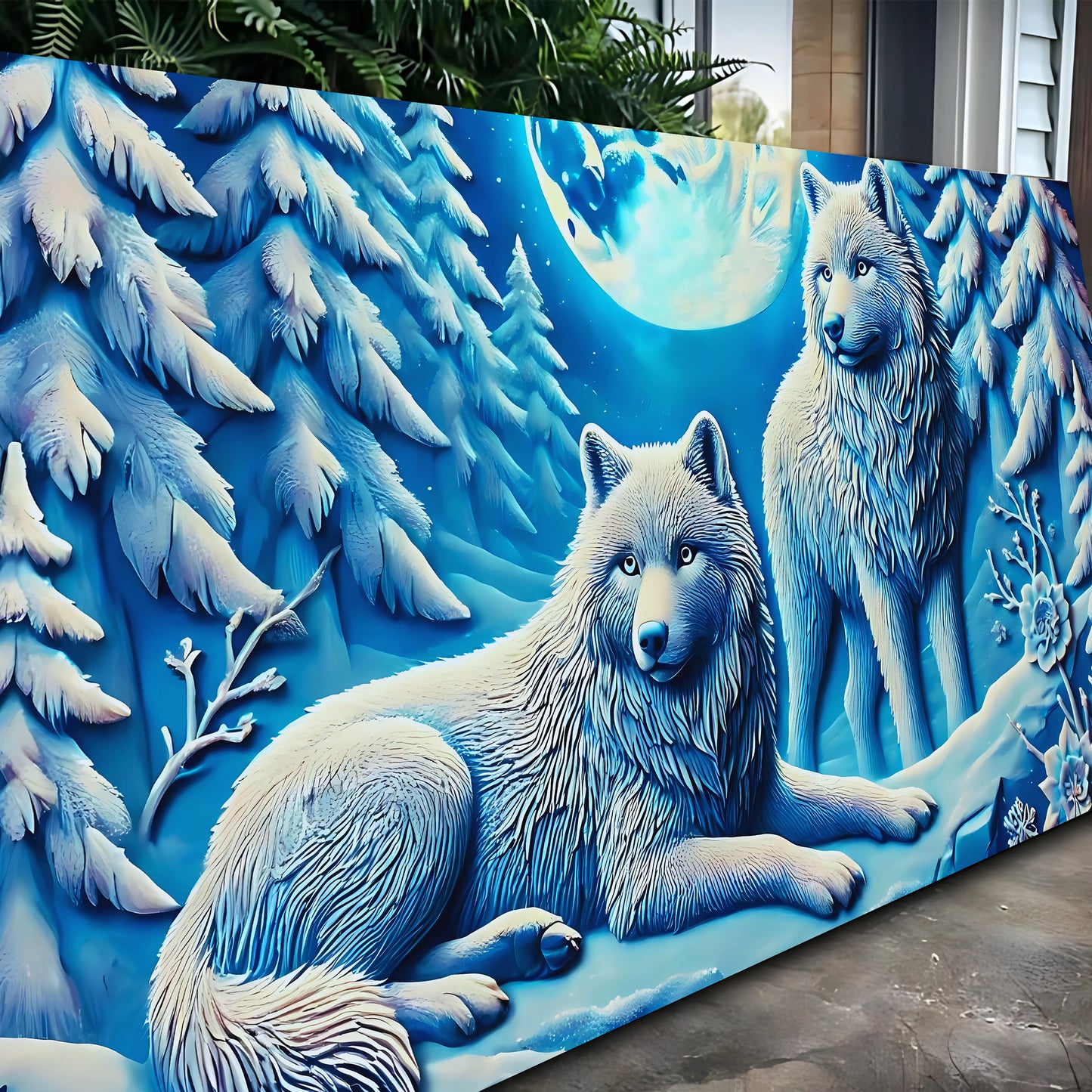 3D Wolves Wall Art V