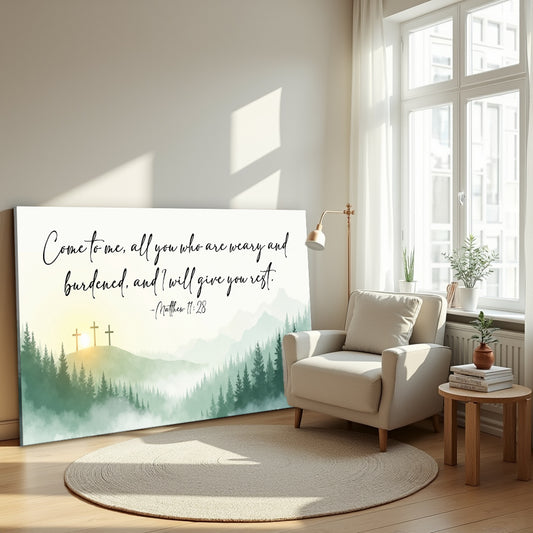 Come To Me - Matthew 11:28 Faith Sign