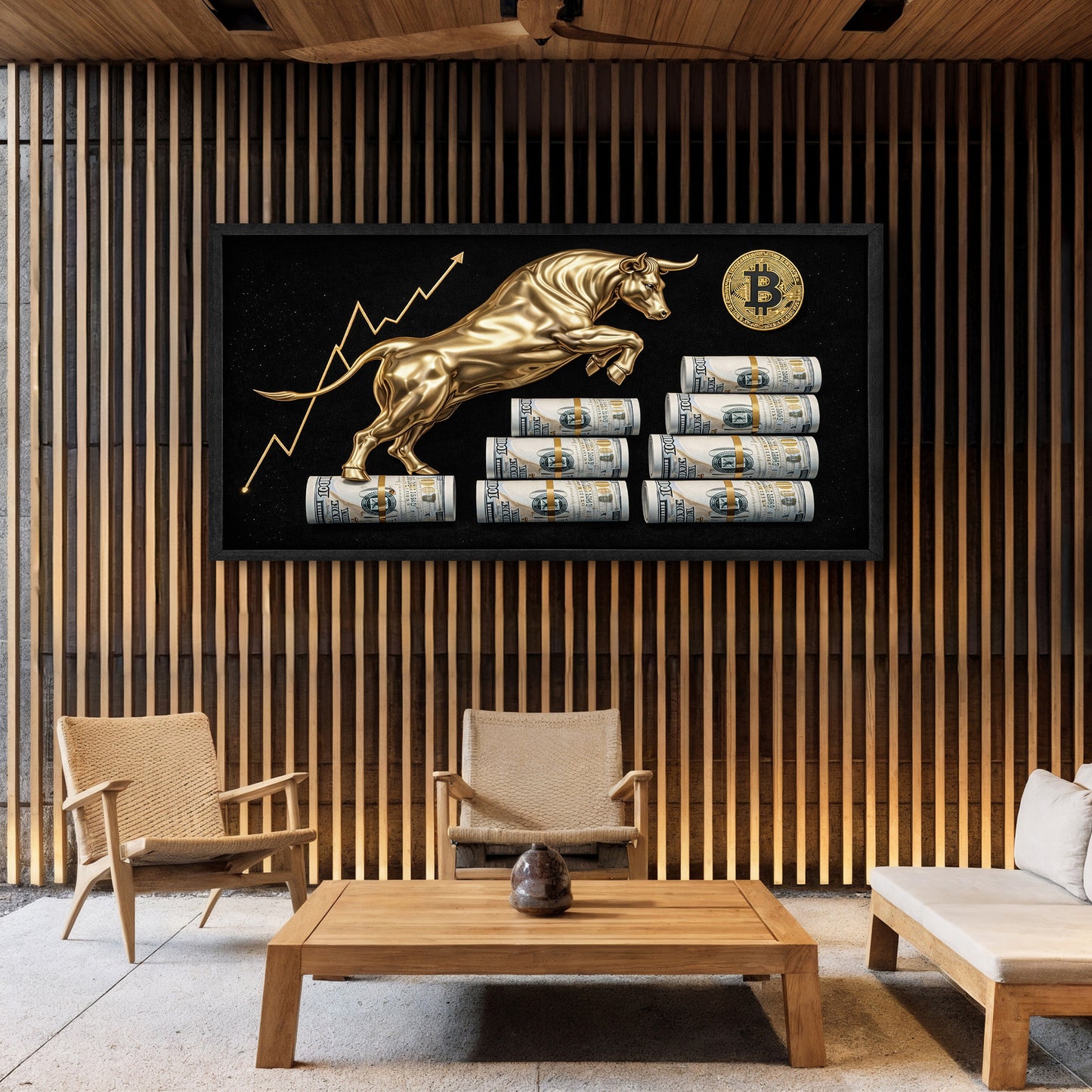 Bull Market Mindset Motivational Wall Art