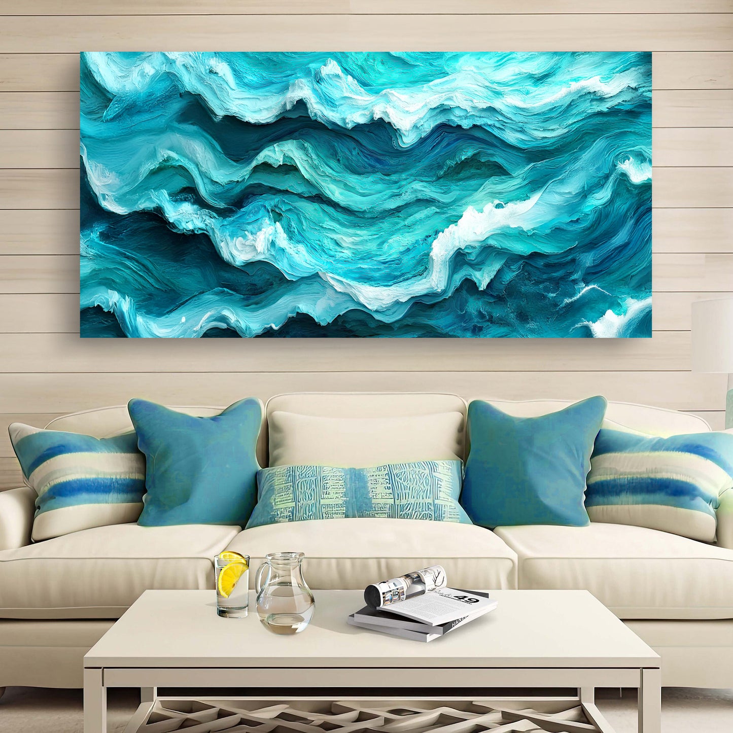 Blue Ocean Coastal Wall Art III