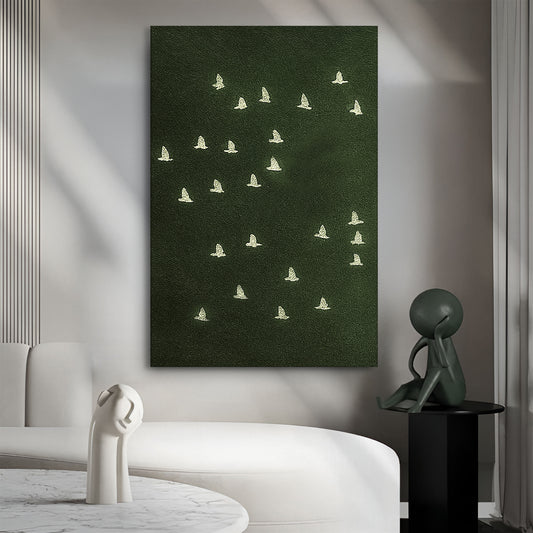 Birds Migration Abstract Wall Art