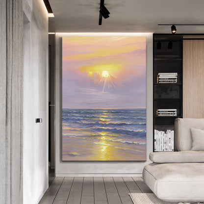 Purple Skies Abstract Beach Wall Art