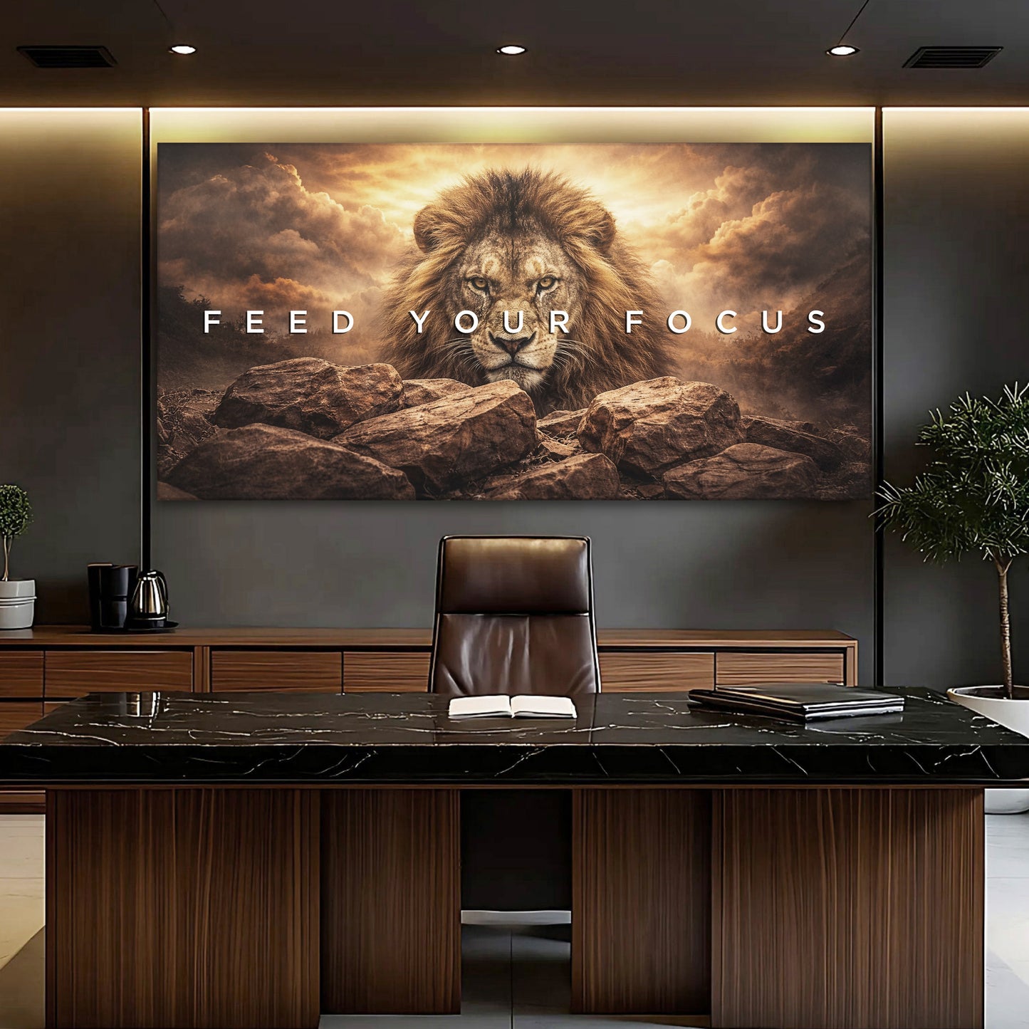 Feed Your Focus Lion Wall Sign