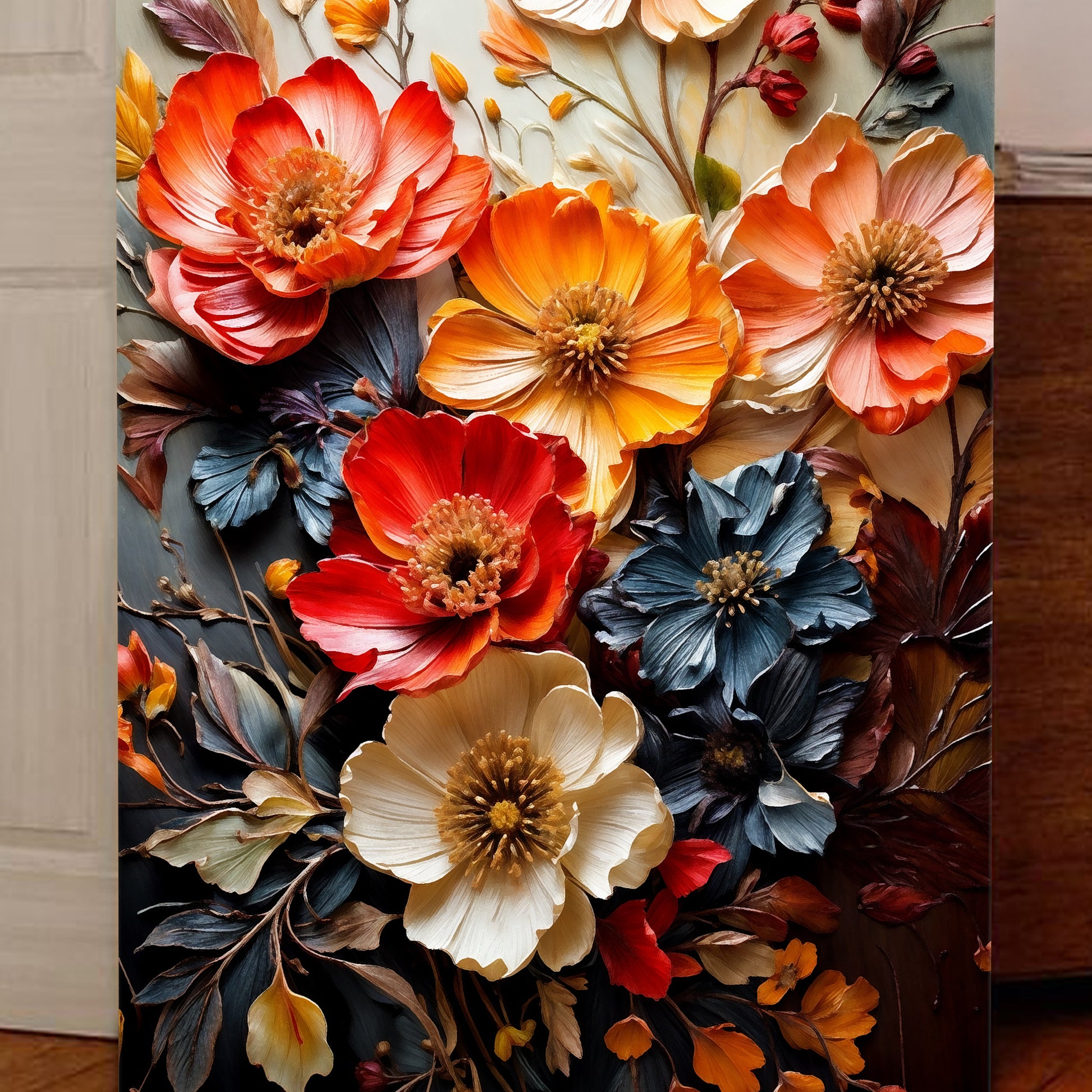 Blooming Garden Rhapsody Impasto Wall Art