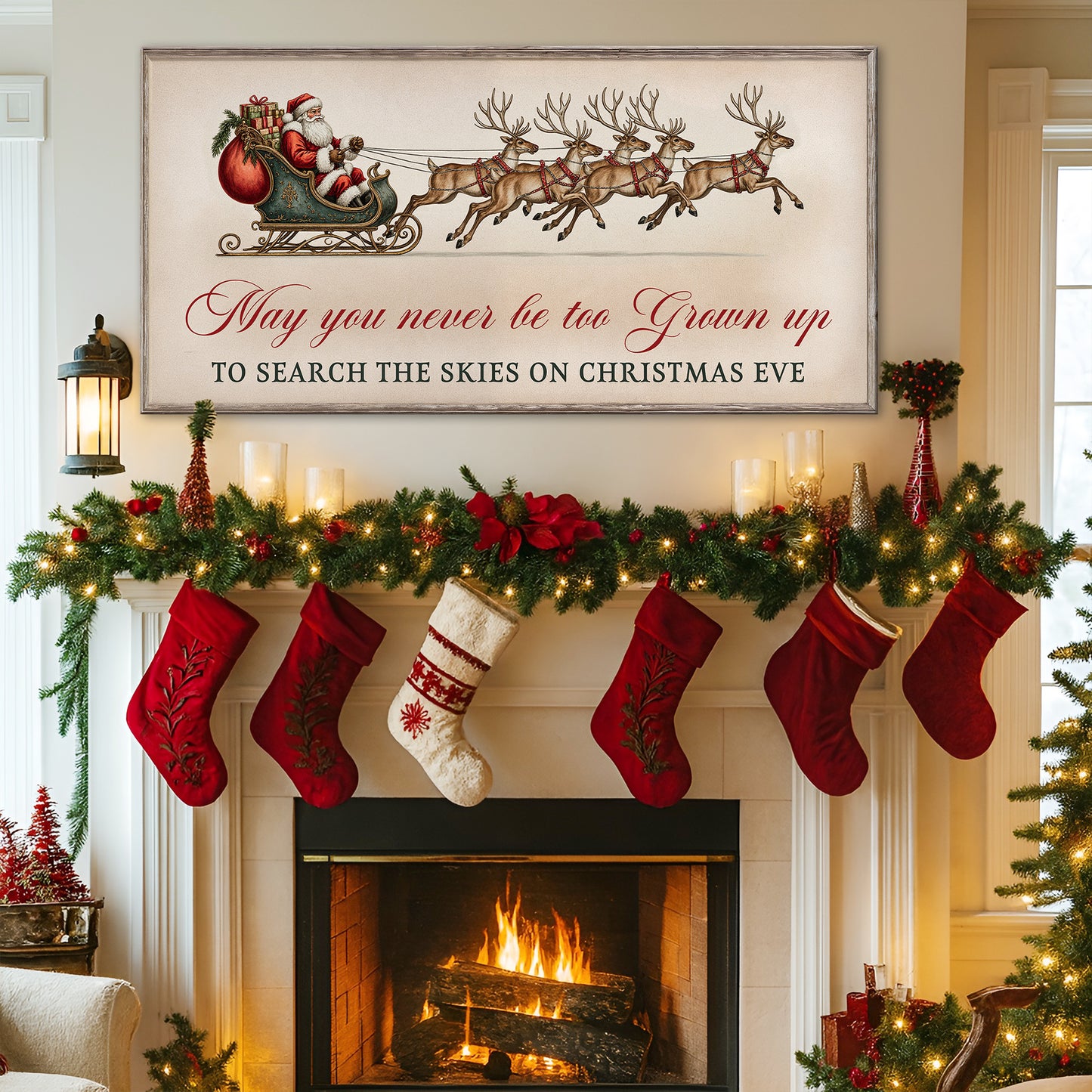 May You Never Be Too Grown Up To Search The Skies On Christmas Eve Sign III