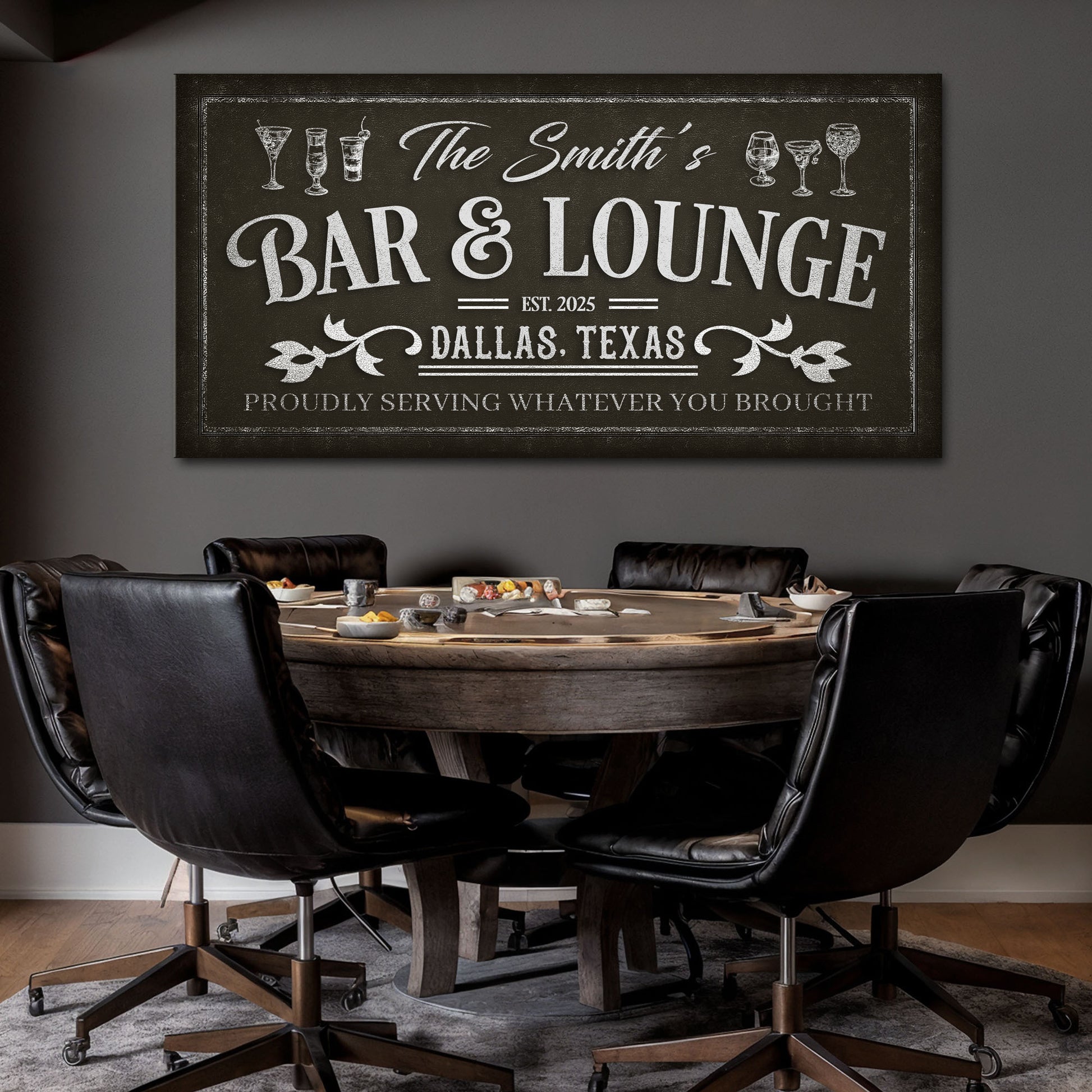 Personalized Bar and Lounge Wall Sign
