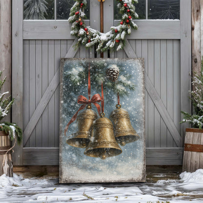 Vintage Christmas Bells Wall Art III