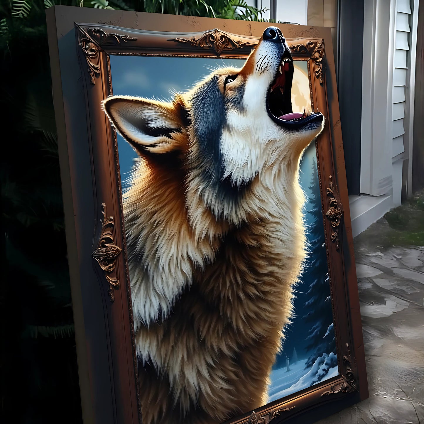 3D Wolf Wall Art