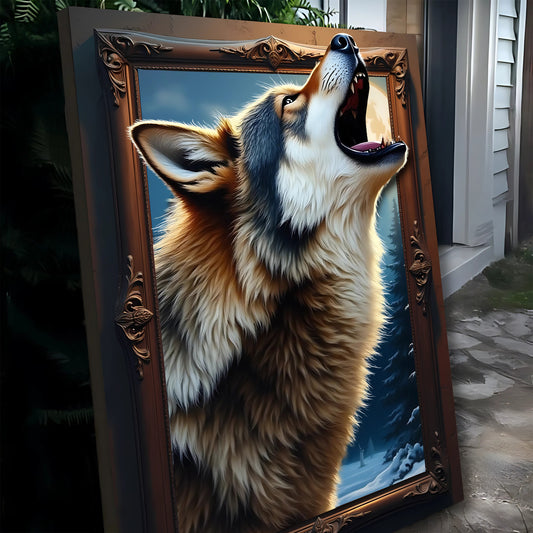 3D Wolf Wall Art