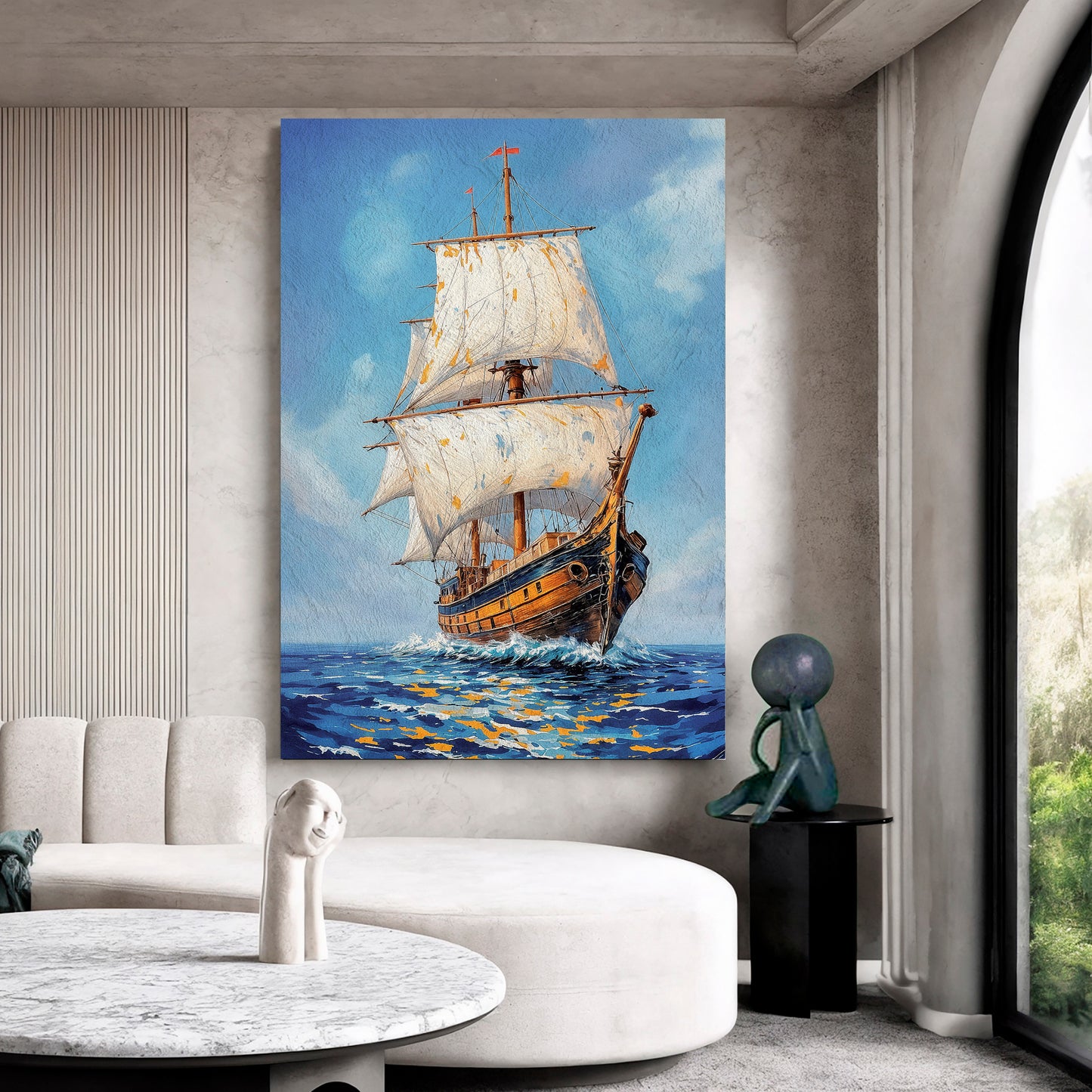 Sailing The Open Sea Wall Art