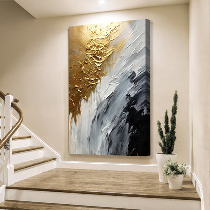 Warm Metallic Modern Wall Art