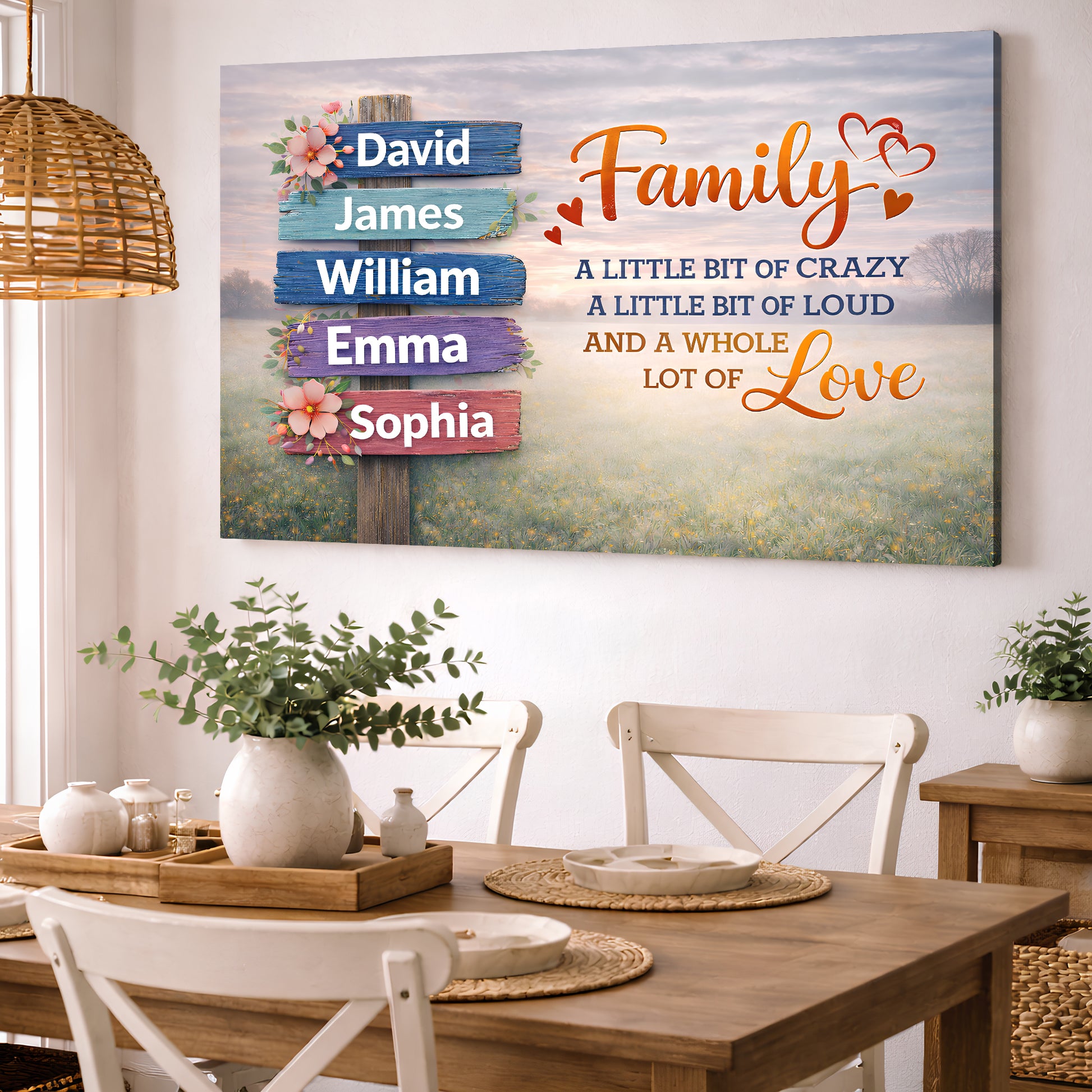 Family Whole Lot Of Love Wall Sign | Tailored Canvases