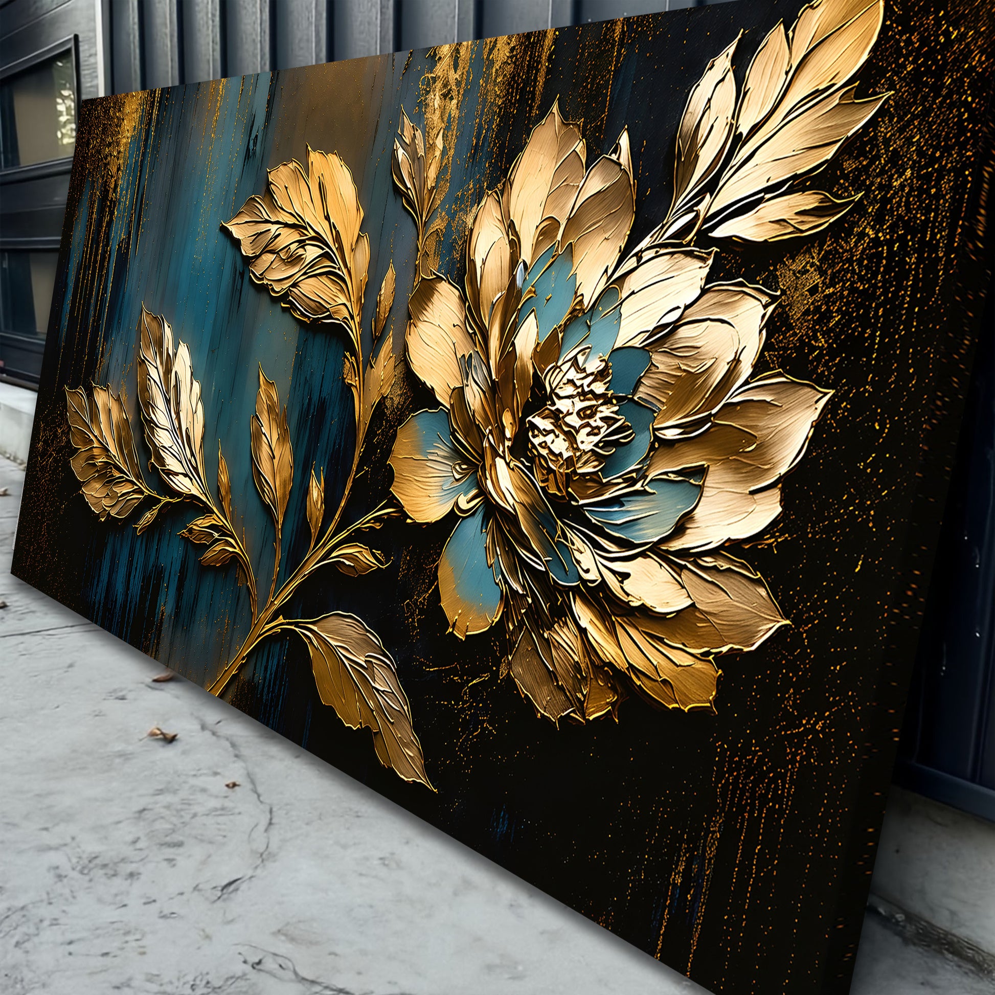 Midnight Gilded Bloom