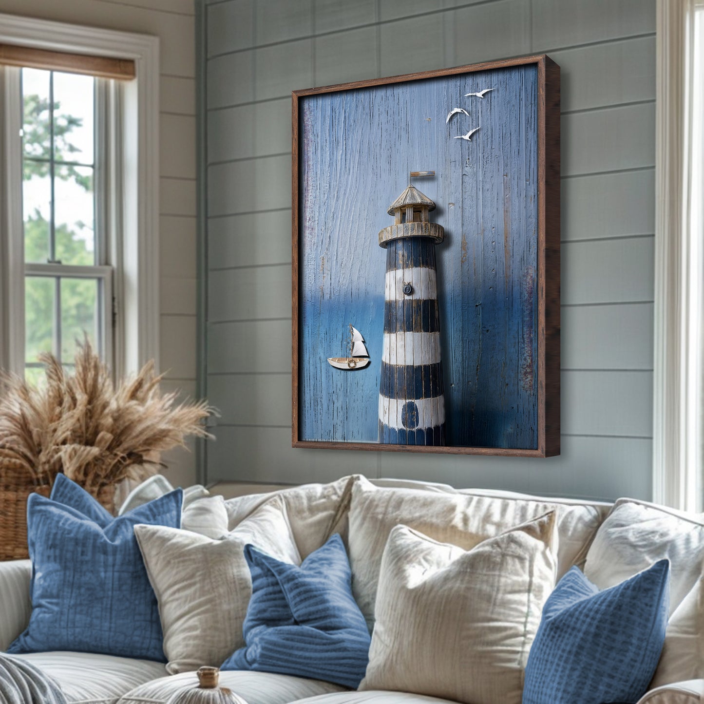 Wooden Lighthouse Coastal Wall Art III