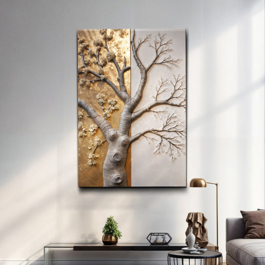 Tree American Basswood Impasto Wall Art