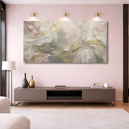Whispered Gold Abstract Wall Art