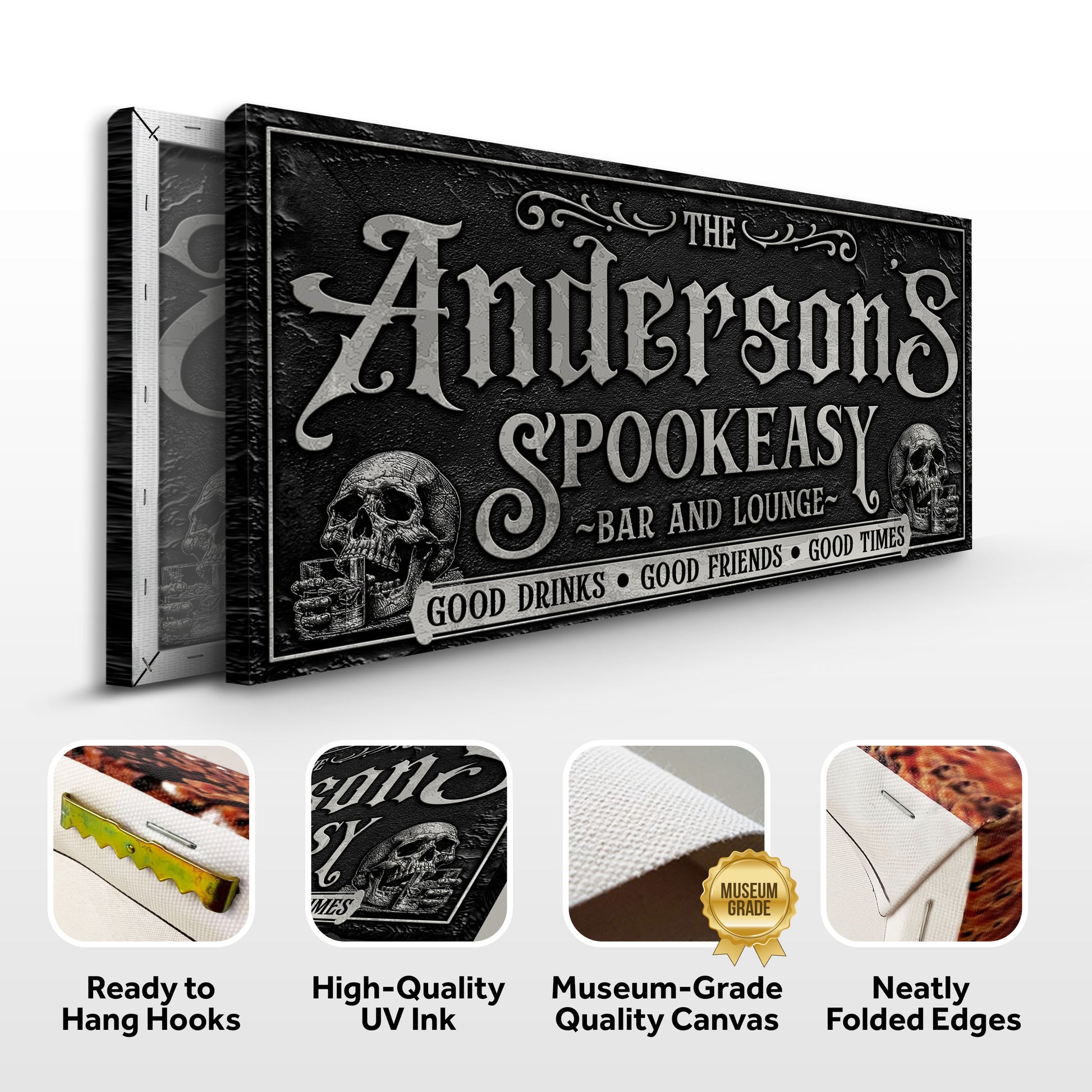 Personalized Spookeasy Bar Sign II Specs - Image by Tailored Canvases