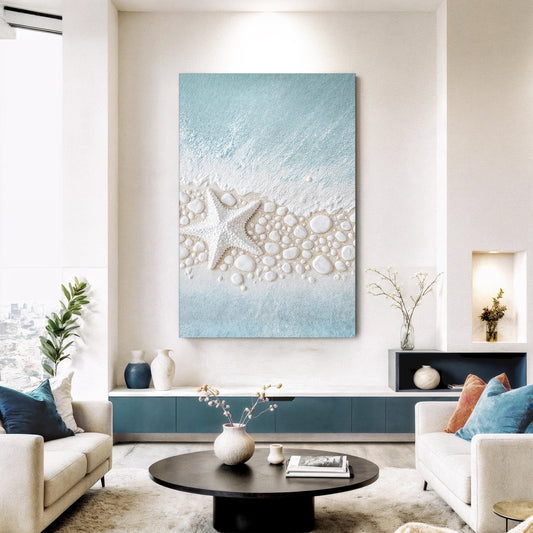 Starfish And Pebbles Wall Art