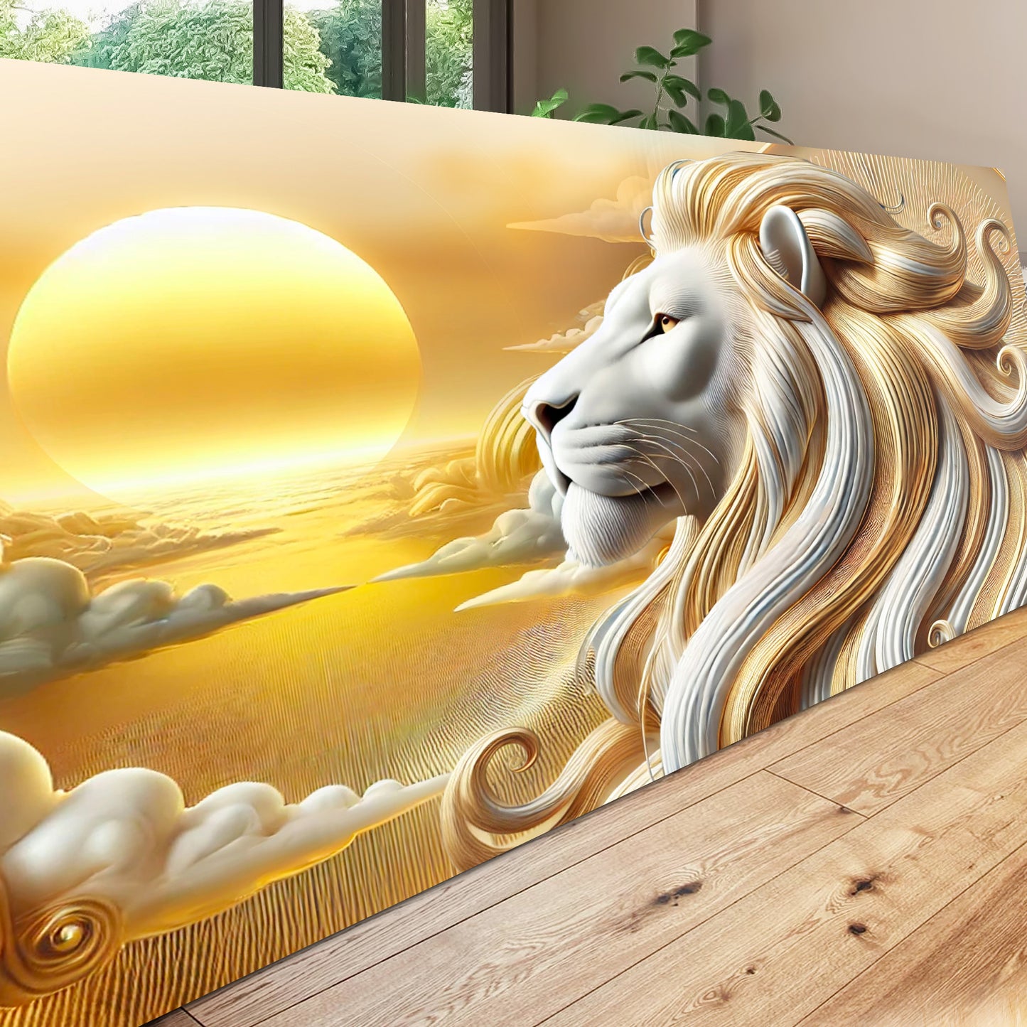 3D Majestic Lion Wall Art V