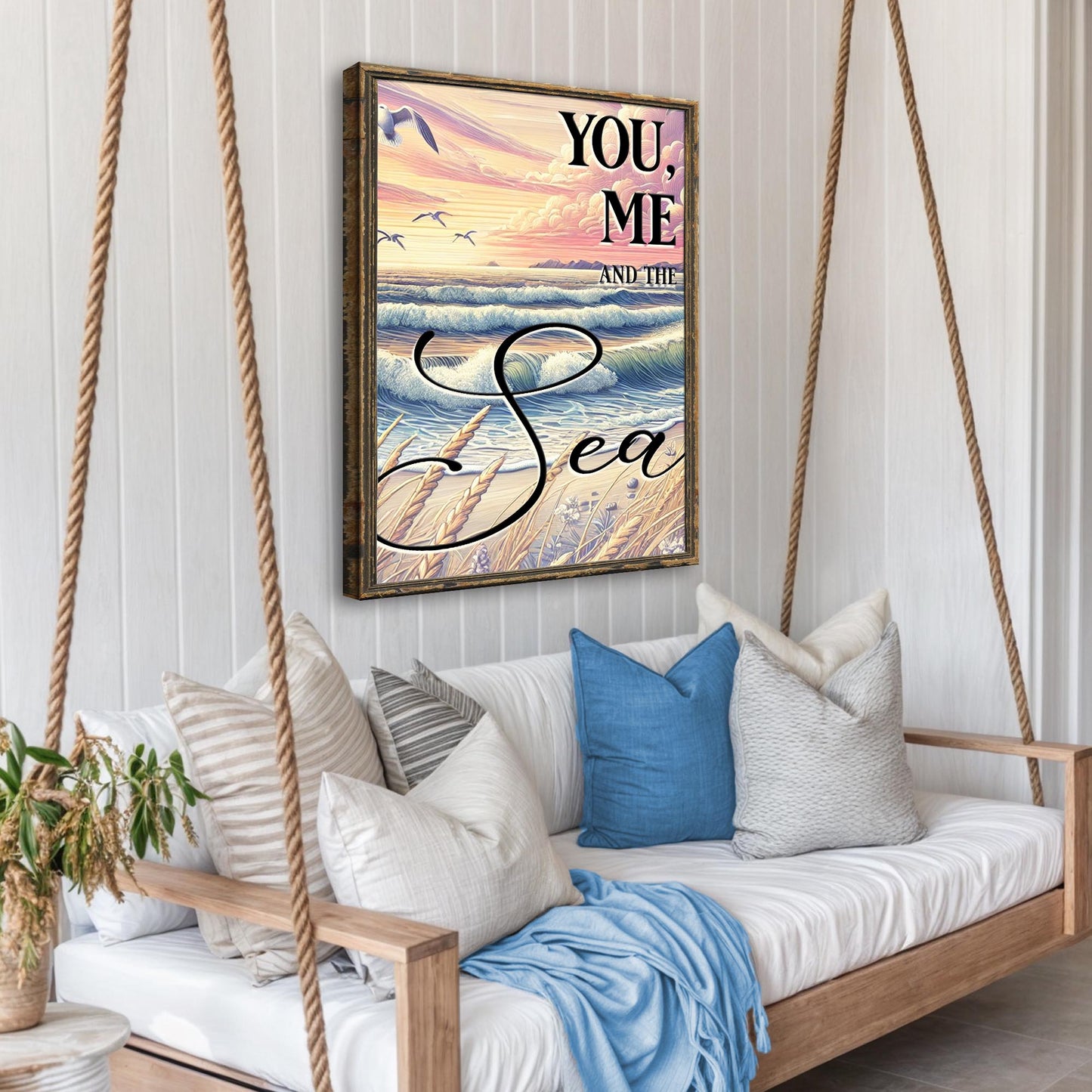 You Me and the Sea Coastal Sign