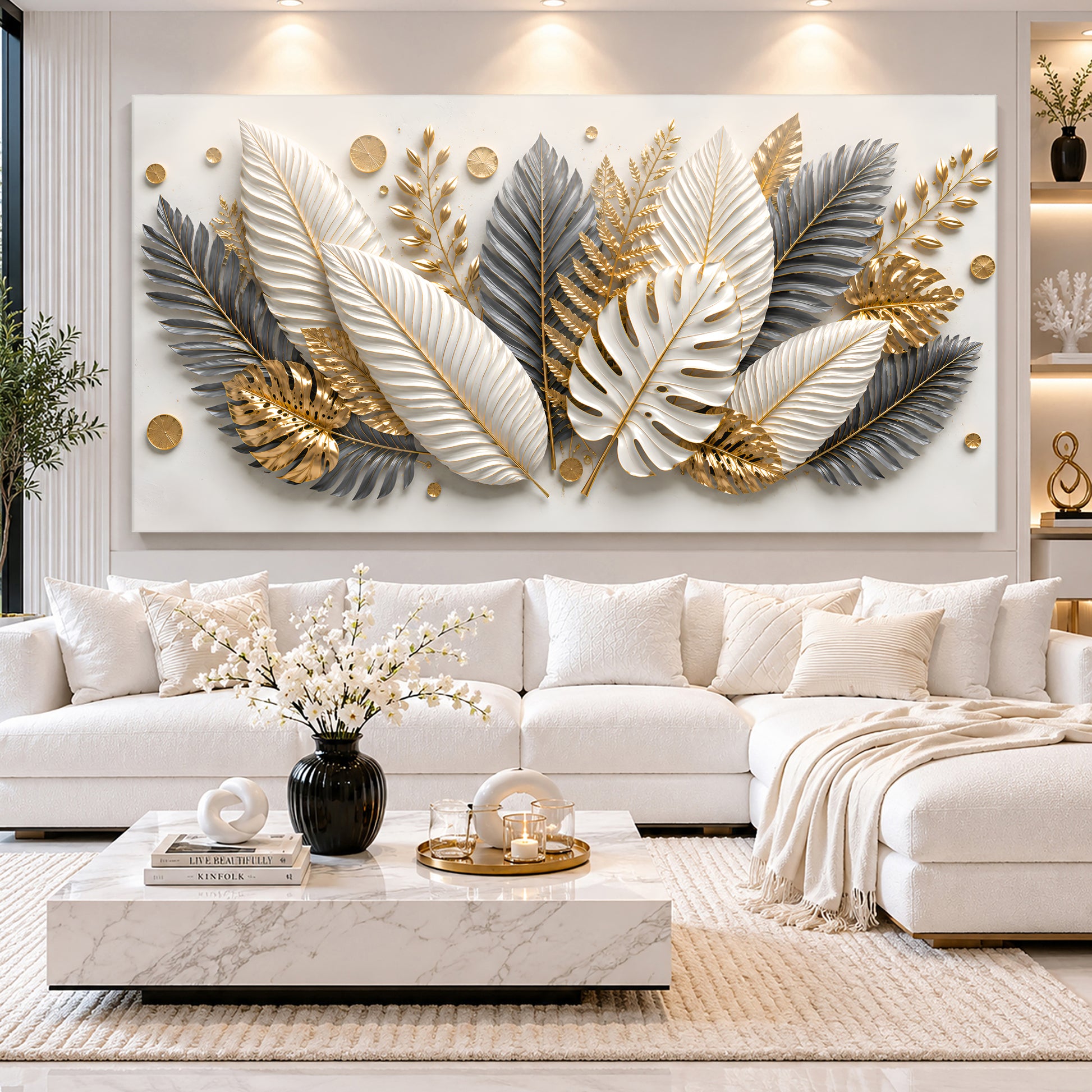 Golden Tropical Leaves