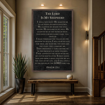 The Lord Is My Shepherd I Shall Not Want Psalm 23:1 Faith Sign VII
