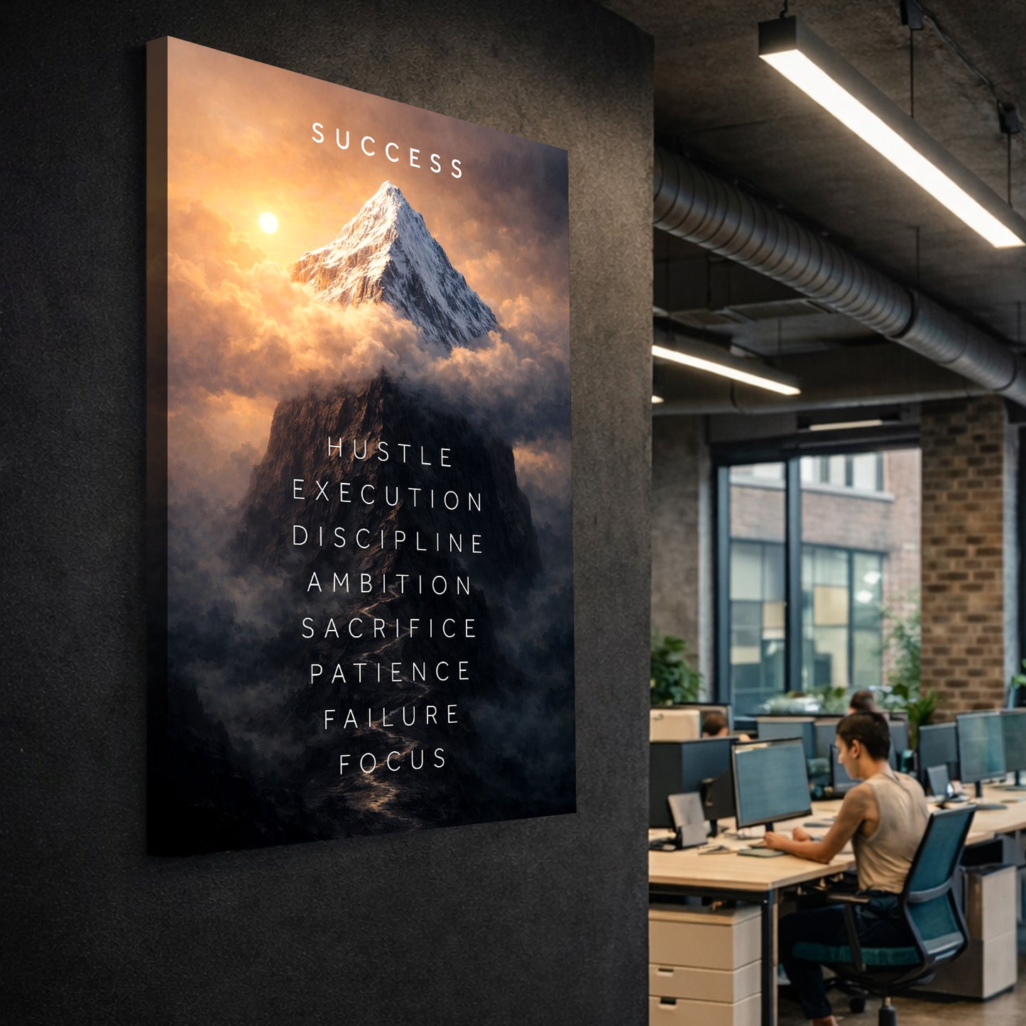 Success Peak Wall Sign