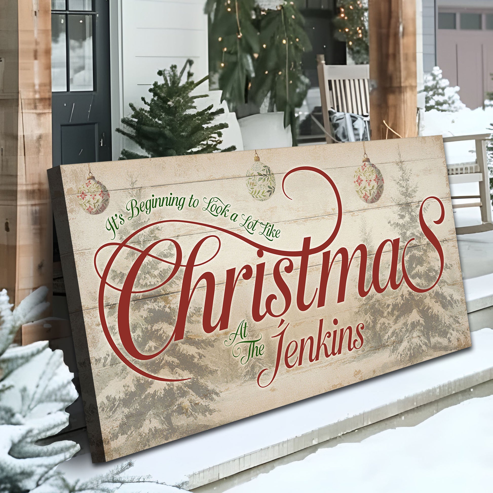 Personalized Farmhouse Christmas Wall Sign