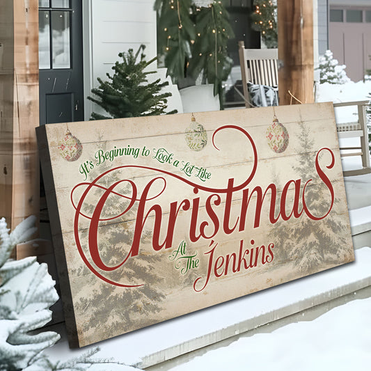 Personalized Farmhouse Christmas Wall Sign