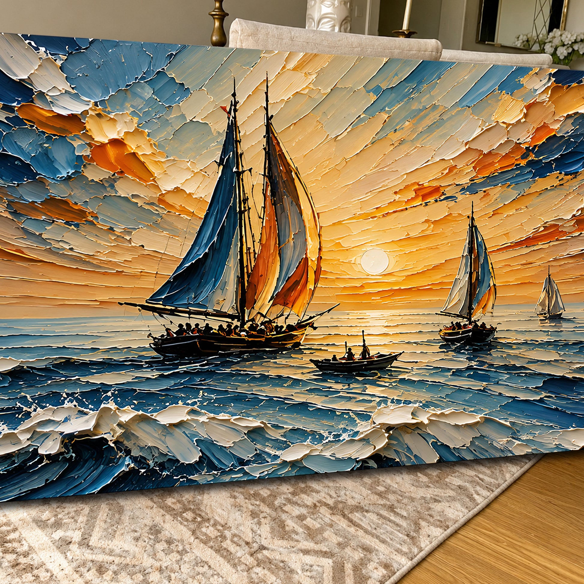 Blue Sailboat