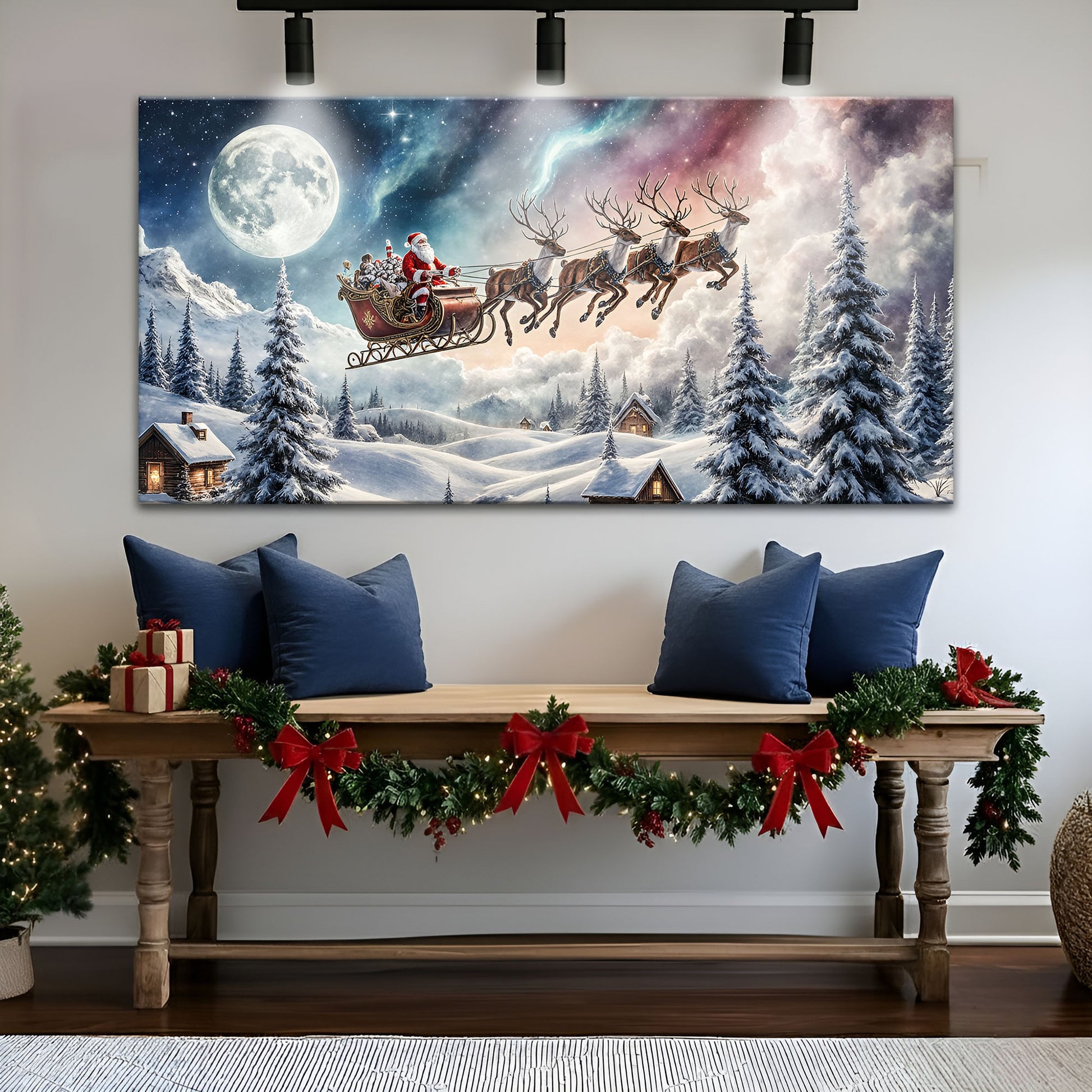 Midnight Sleigh Ride Christmas Wall Art