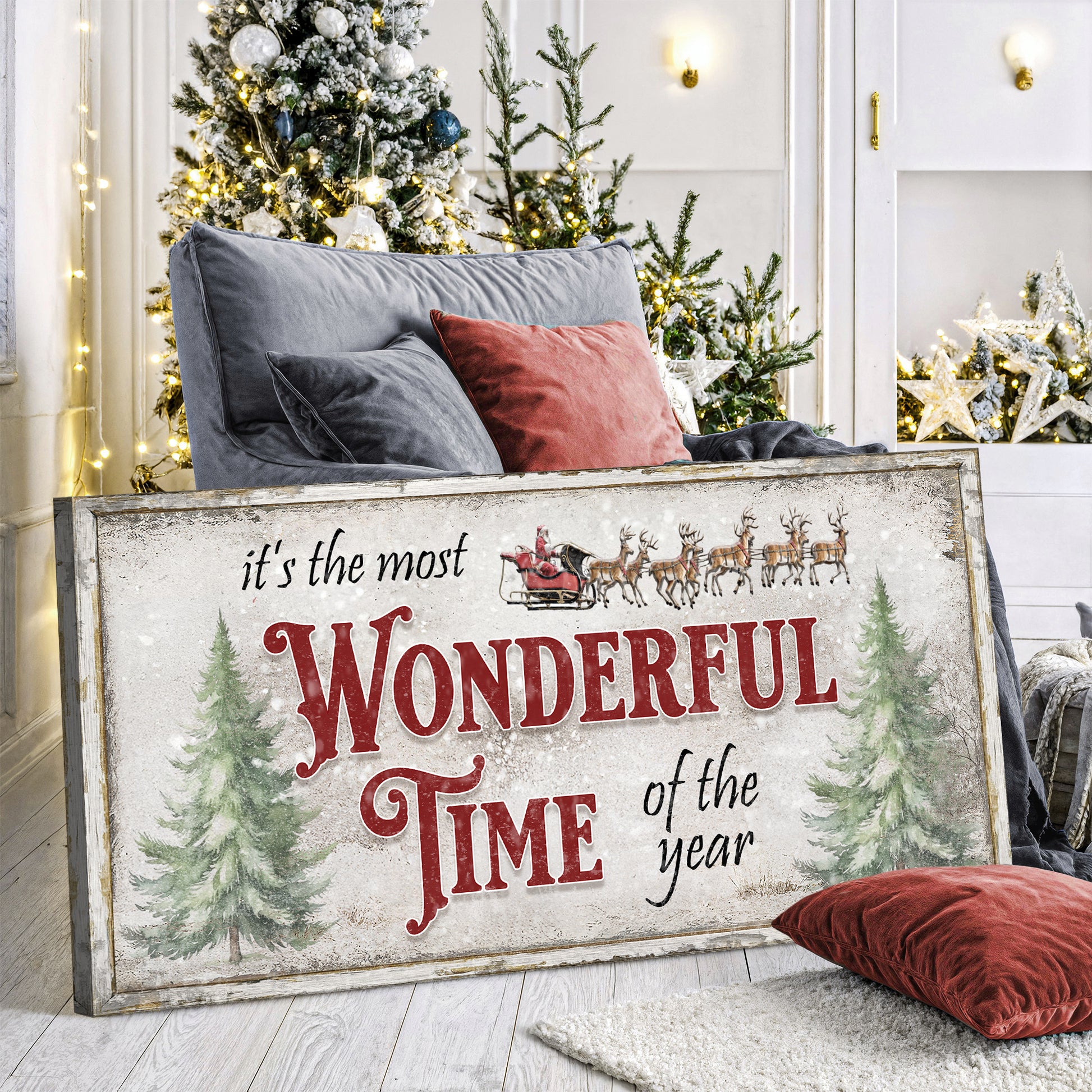 It's The Most Wonderful Time Of The Year Christmas Wall Art