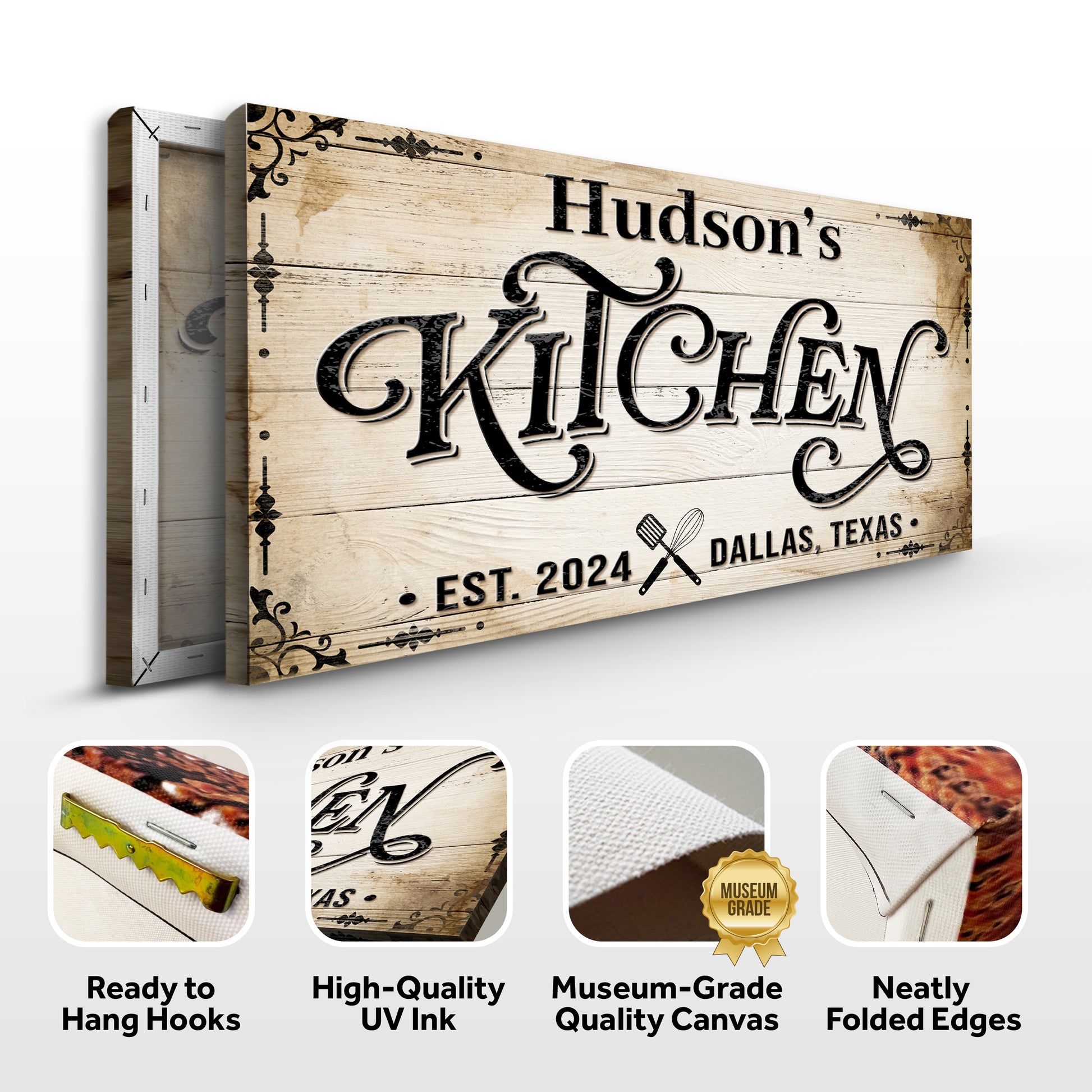 Kitchen Sign XI Specs - Image by Tailored Canvases