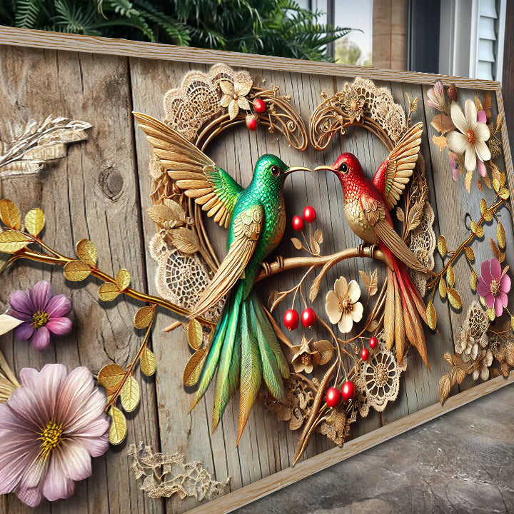 3D Hummingbirds Wall Art VII