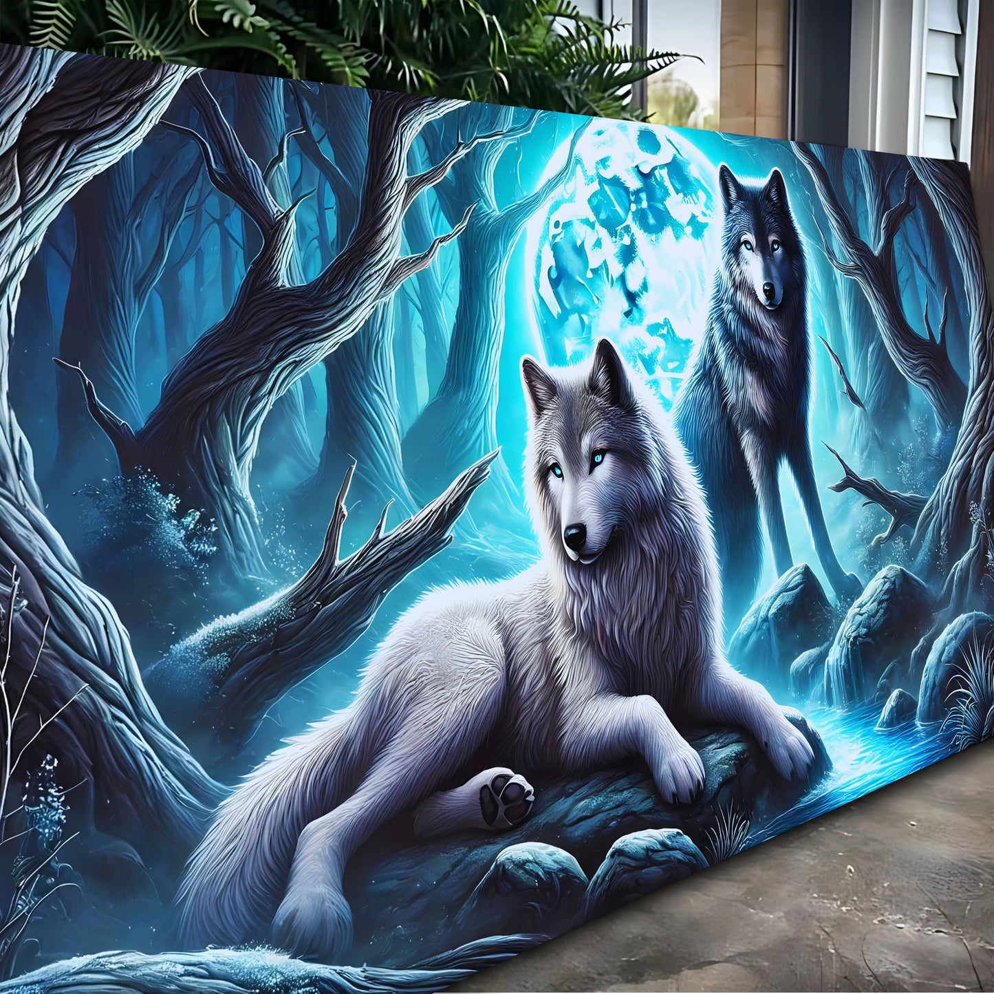 3D Wolves Wall Art