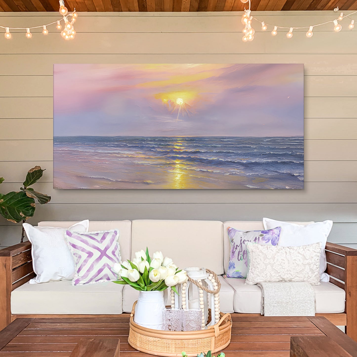 Purple Skies Beach Wall Art II