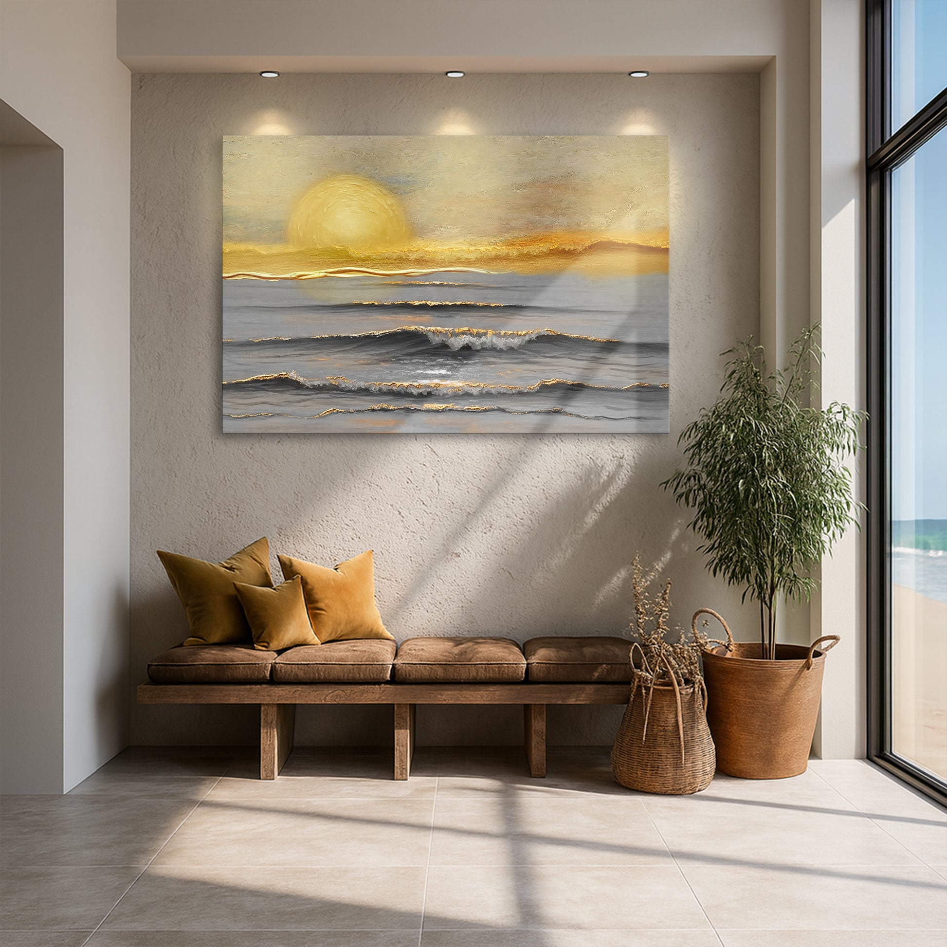 Golden Horizon Calm Wall Art
