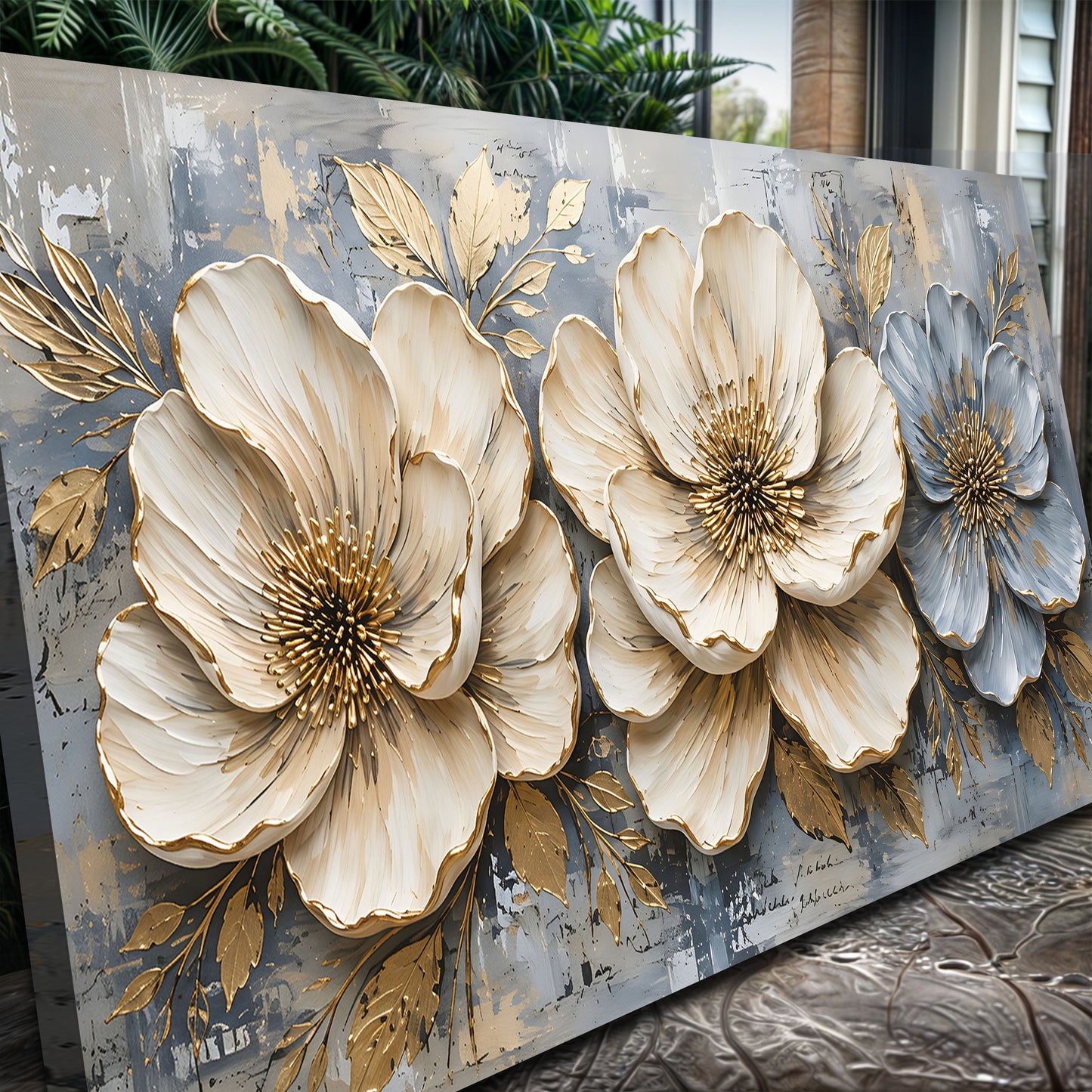Golden Ivory Blossoms
