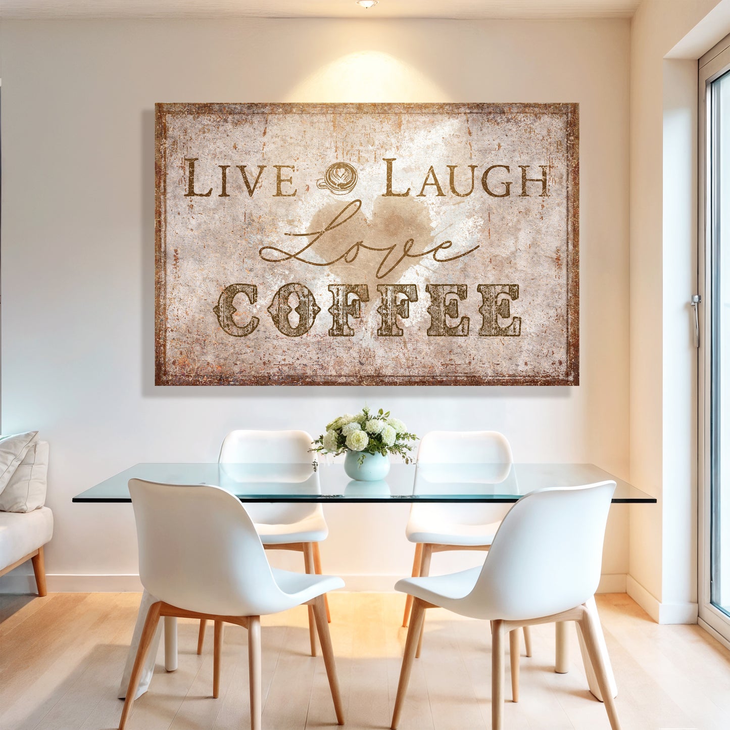 Live, Laugh, Love Coffee Wall Sign