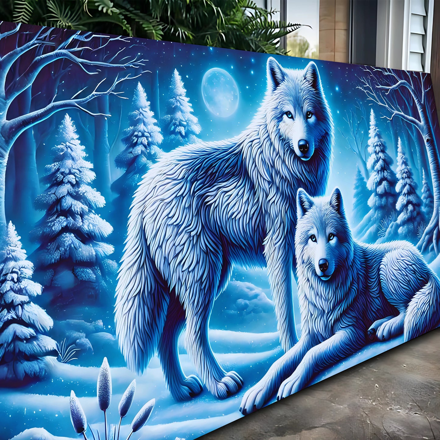 3D Wolves Wall Art II