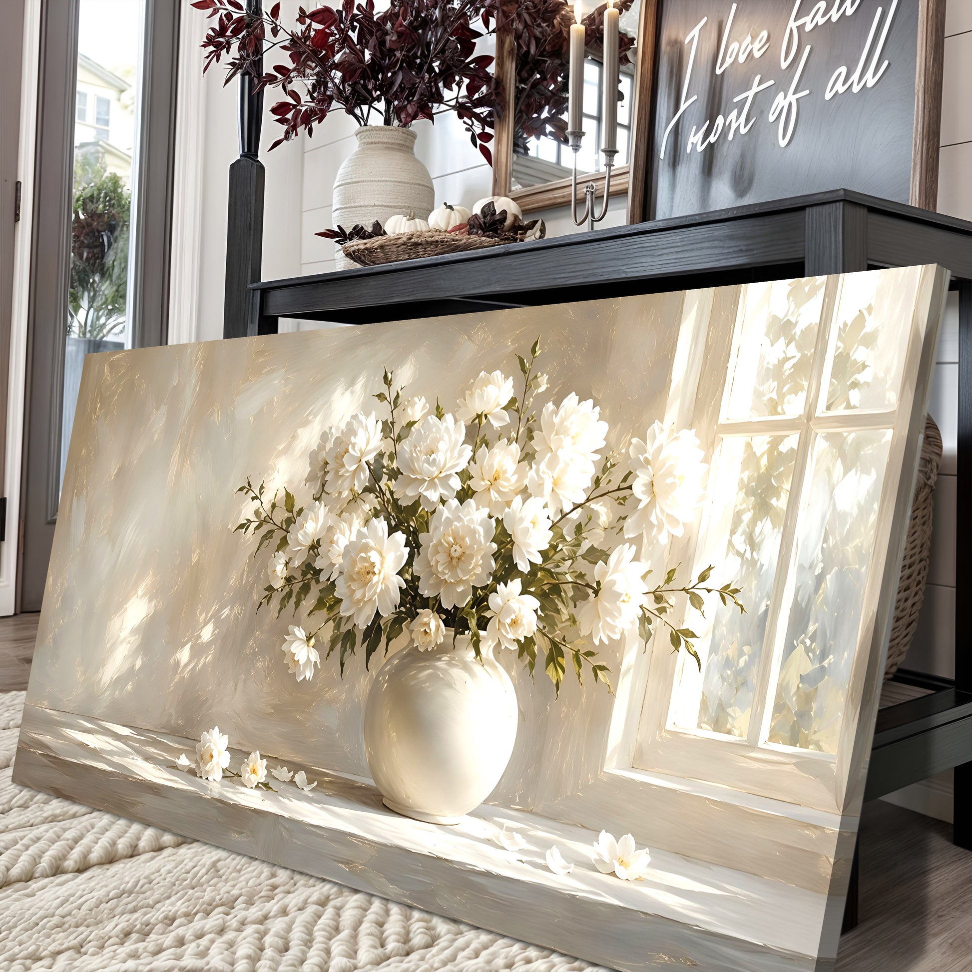 Morning Peonies by the Window Wall Art
