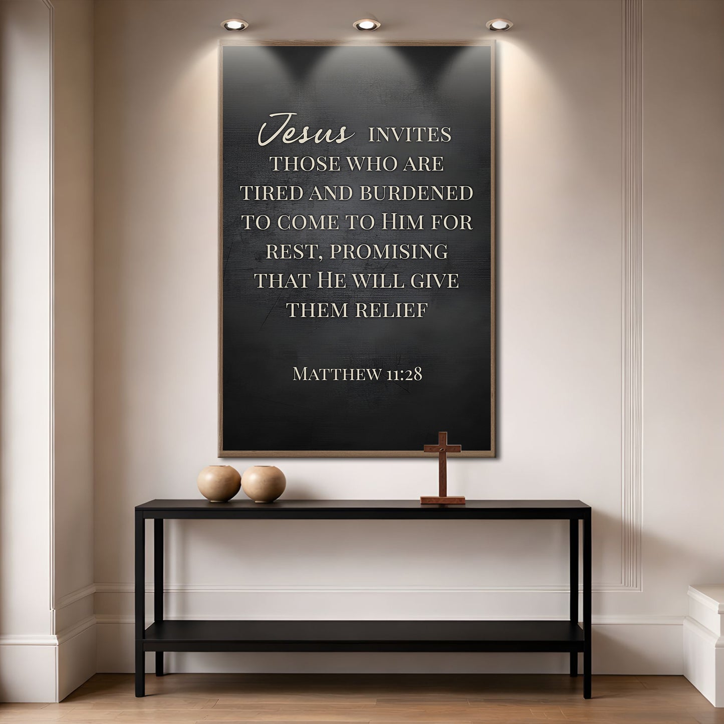 Jesus Invites - Matthew 11:28 Faith Sign
