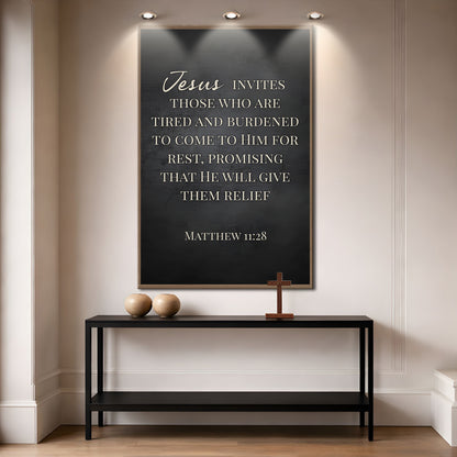 Jesus Invites - Matthew 11:28 Faith Sign