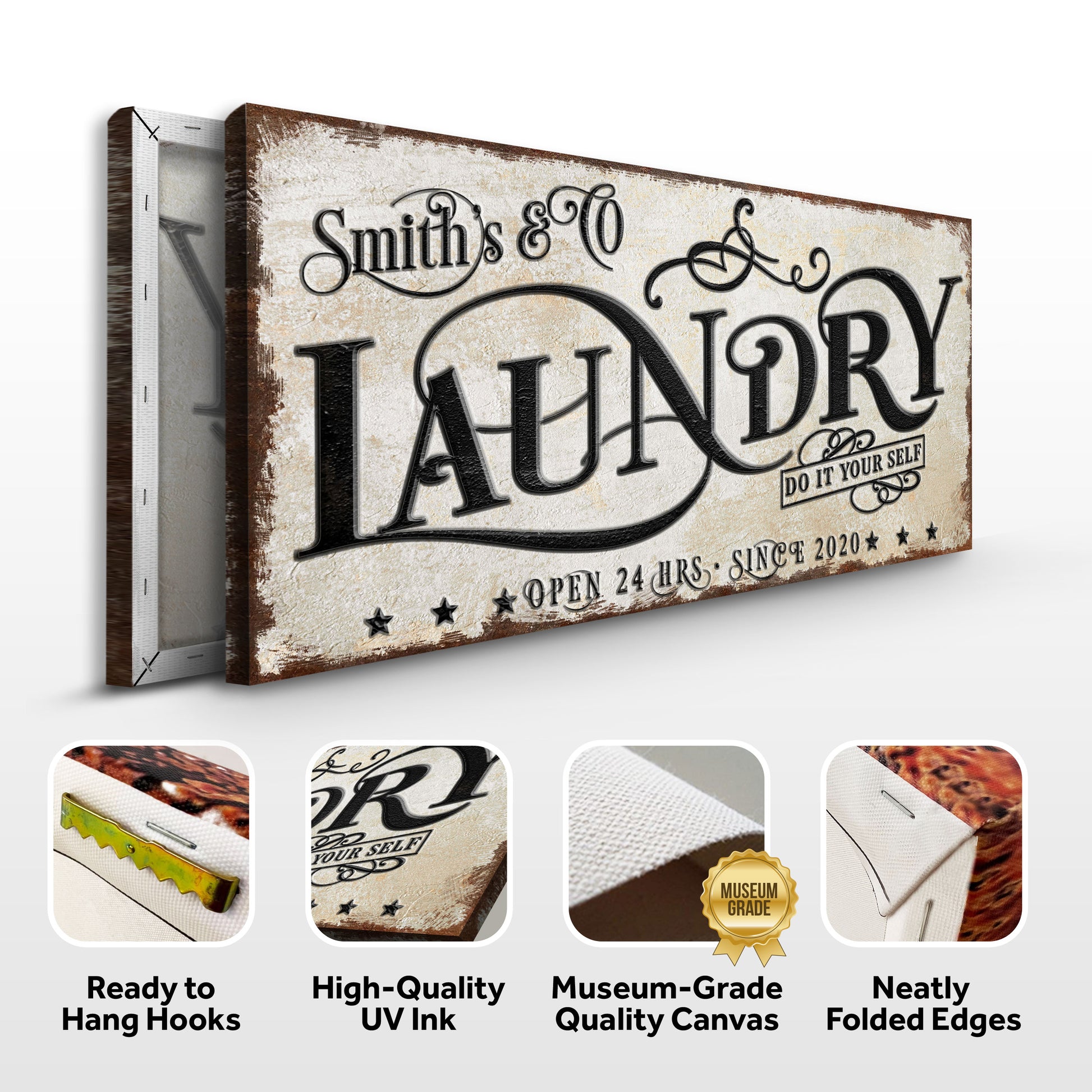 The Laundry Room Sign VI Specs  - Image by Tailored Canvases